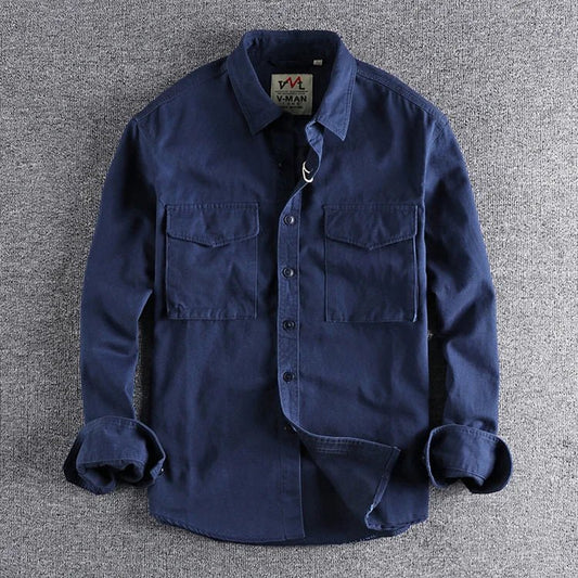 Camisa utility de manga larga para hombre, estilo casual y funcional – ROKAR