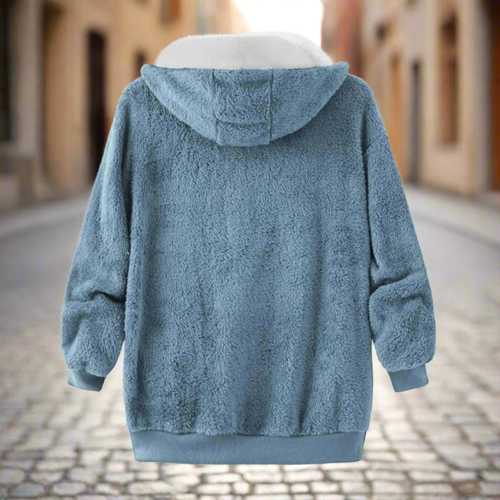 AURORA – Abrigo oversized cálido tipo teddy para mujer