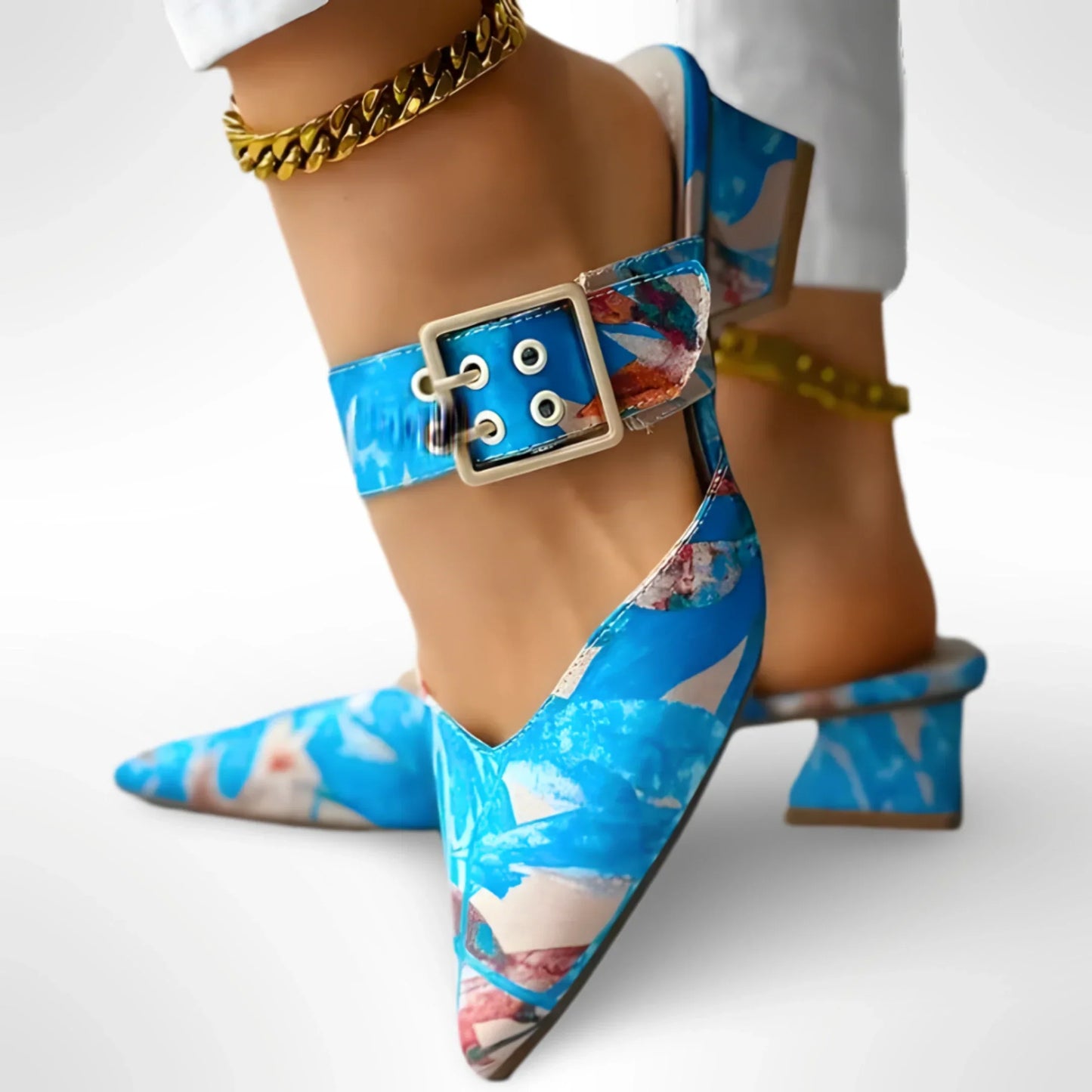 Sandalias de tacón con diseño colorido para mujer – VELIA VIBRA