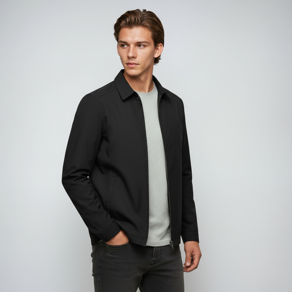 IANVAR – Chaqueta de entretiempo para hombre con cremallera y estilo casual