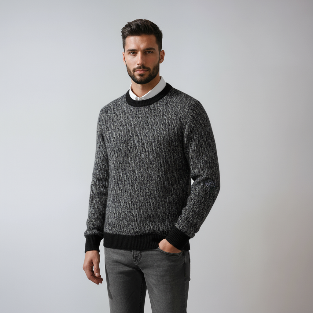 JAREM – Jersey de hombre con cuello redondo y estilo casual