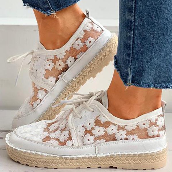 Zapatillas ortopédicas con estampado floral y soporte total – NIRELLA