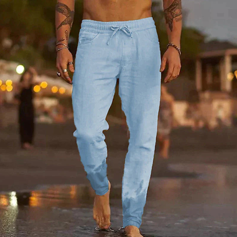 LinoVibe Classic – Pantalones de lino para hombre atemporales, frescos y versátiles para look urbano