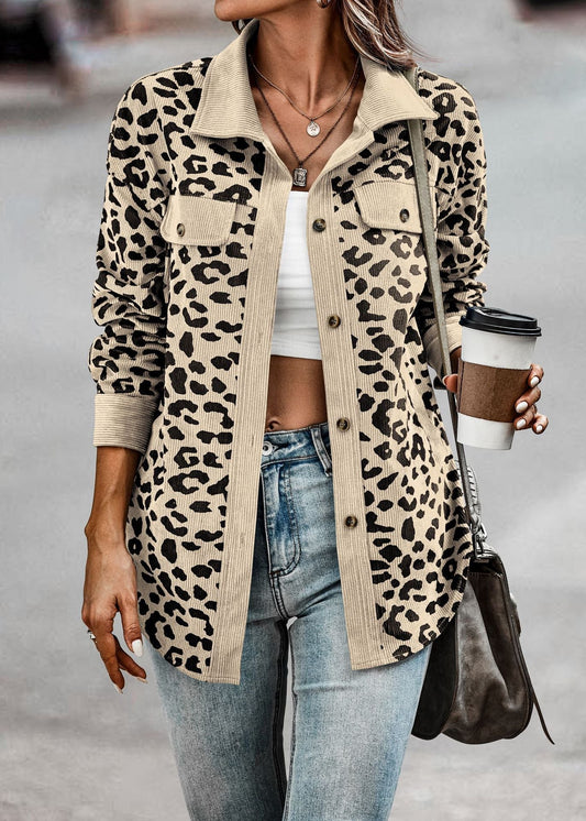 LUCÍA - Abrigo elegante con estampado de leopardo para mujer
