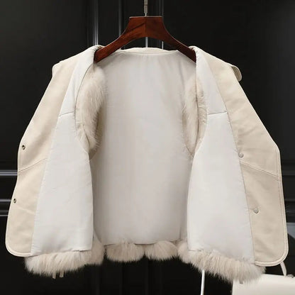 Chaleco acolchado de mujer con cuello de pelo sintético – EMPREYA