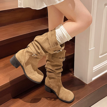 NADIA - Botas altas ligeras con tacón grueso para mujer