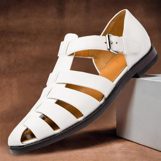 Sandalias de Cuero para Mujer con Diseño Perforado y Comodidad Veraniega – MERITA