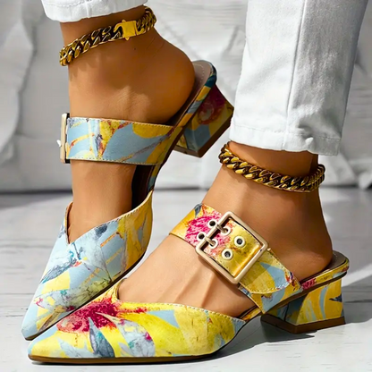 Sandalias de tacón con diseño colorido para mujer – VELIA VIBRA