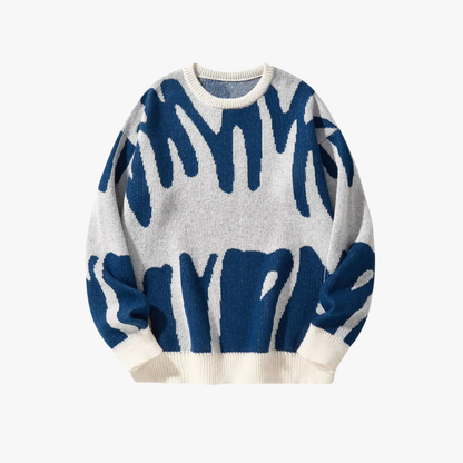 Suéter oversize con patrón gráfico para hombre – ISIDORE