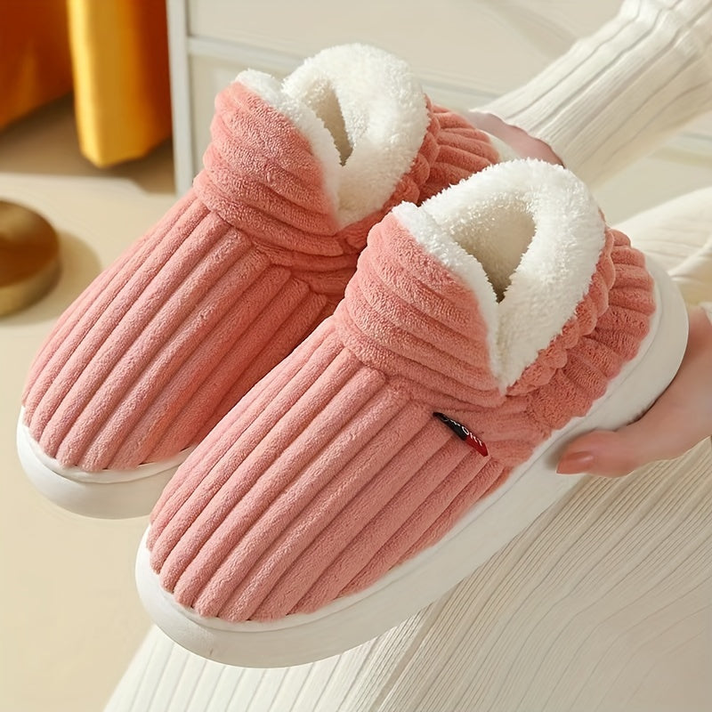 KIANNE – Zapatillas de invierno cálidas y acogedoras de felpa para mujer
