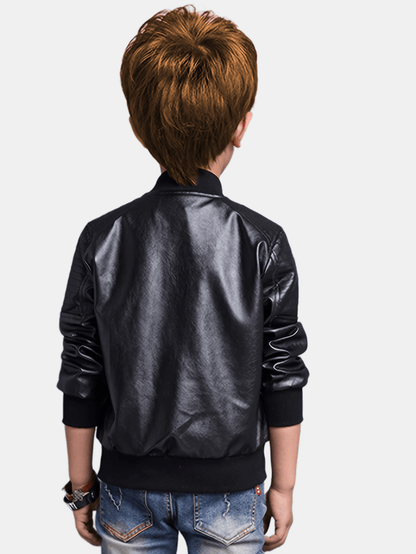 RAFFY - Chaqueta con cremallera y cuello alto para niños
