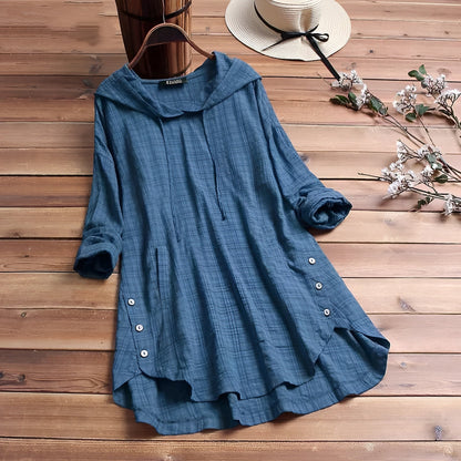 Camisa de lino y algodón transpirable con corte relajado – AÉLIN