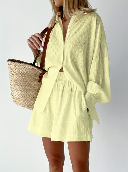 Conjunto veraniego de blusa fluida y short ligero para mujer – ZAYRA