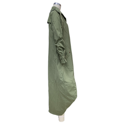 EVASIEL - Abrigo largo oversize con capucha para mujer