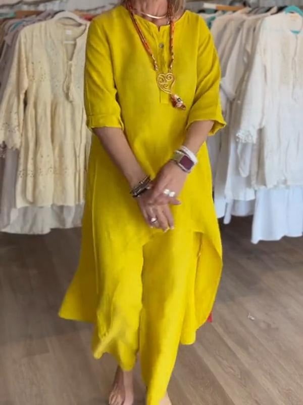 Conjunto loungewear de mujer con túnica oversize y pantalón cómodo – AMELIE