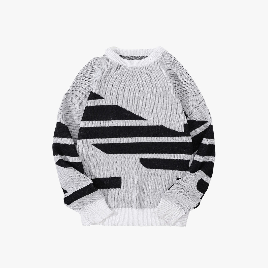 Suéter Oversize Moderno Con Rayas Para Mujer – REMIEL
