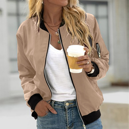 Chaqueta bomber moderna para mujer con cremallera – TALYNA