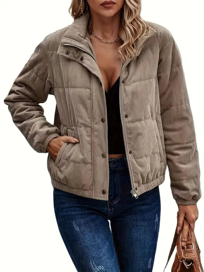 ALINA - Chaqueta acolchada con botones de presión para mujer