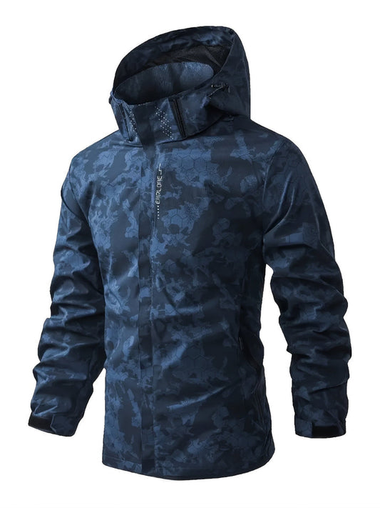 MATTIA - Cortavientos de camuflaje cálido para exteriores para hombre