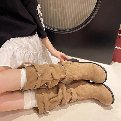 NADIA - Botas altas ligeras con tacón grueso para mujer