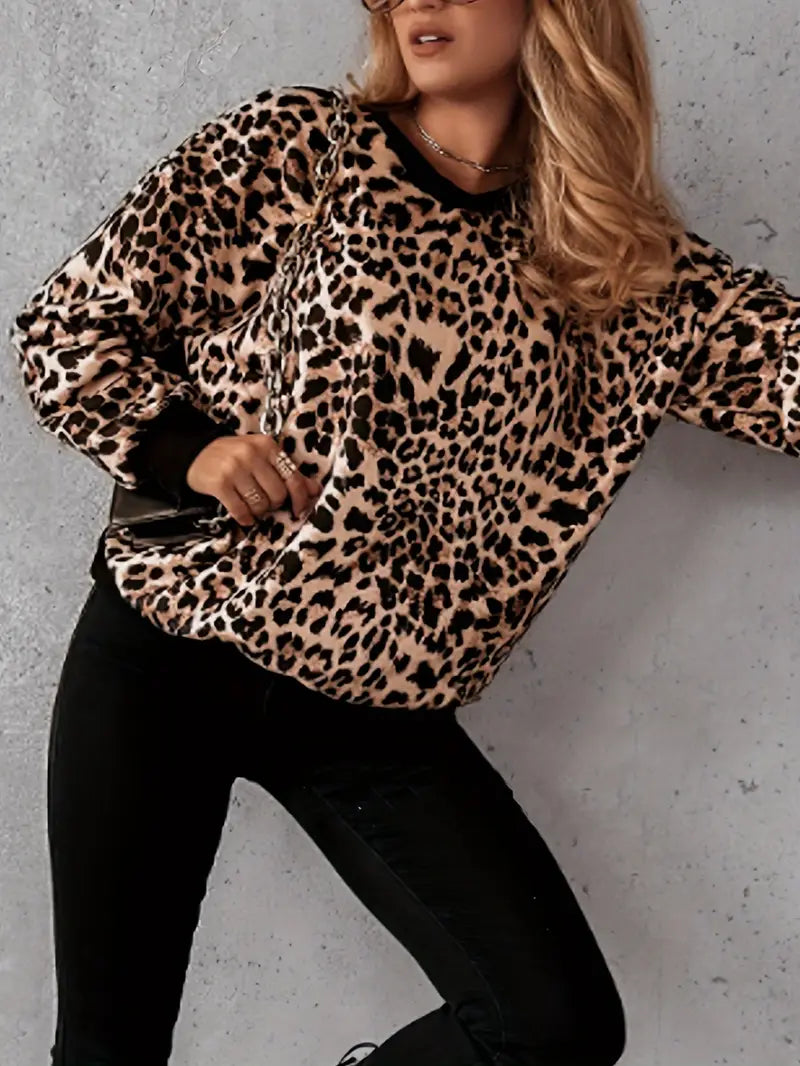 Jersey de invierno para mujer con estampado de leopardo – LEONA