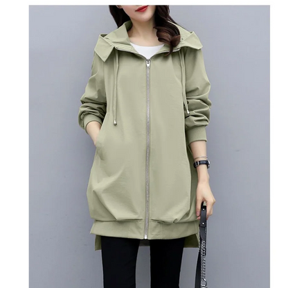 FLORINA - Trench coat ligero con cremallera y corte relajado para mujer
