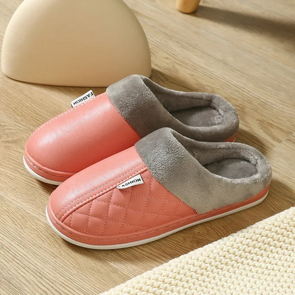 LYARA - Zapatillas de casa para mujer con punta redonda y suela antideslizante
