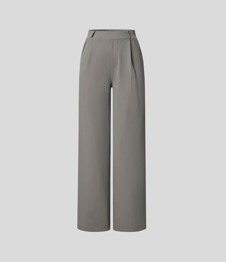 Pantalón de talle alto y pierna ancha para mujer – OLEA WIDE FIT