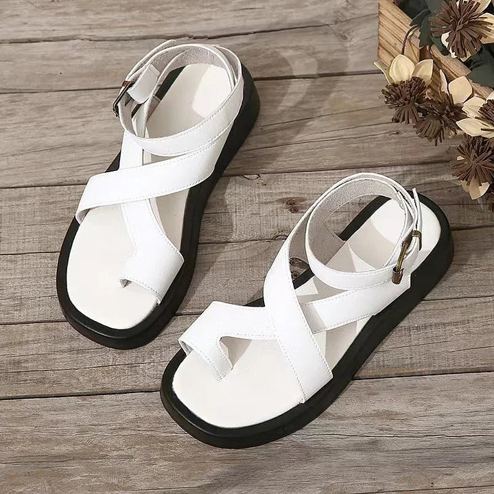 Sandalias con plataforma y cierre cruzado para mujer – CLÉA