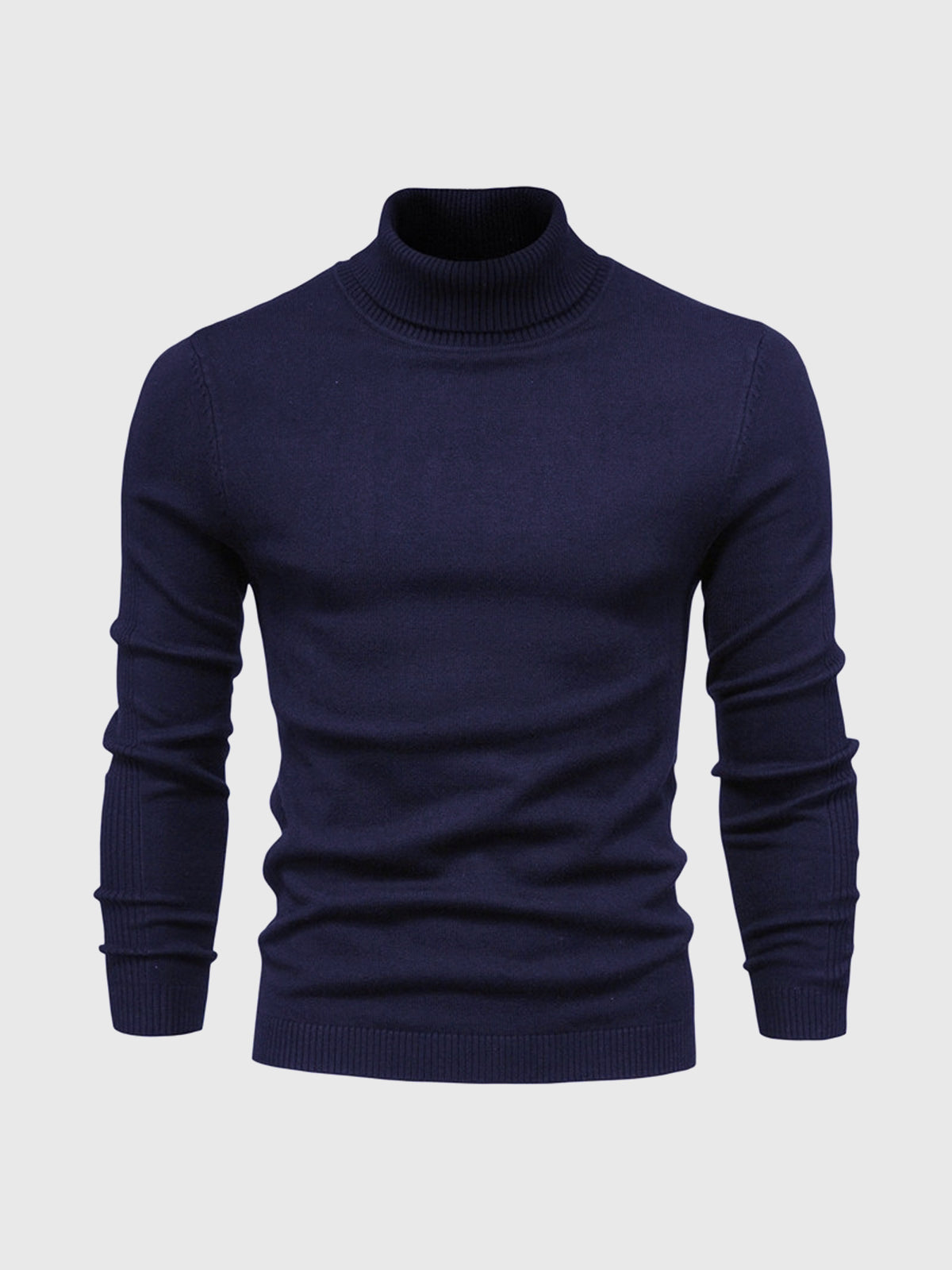 DAVARO – Jersey de hombre de cuello alto slim fit con diseño elegante