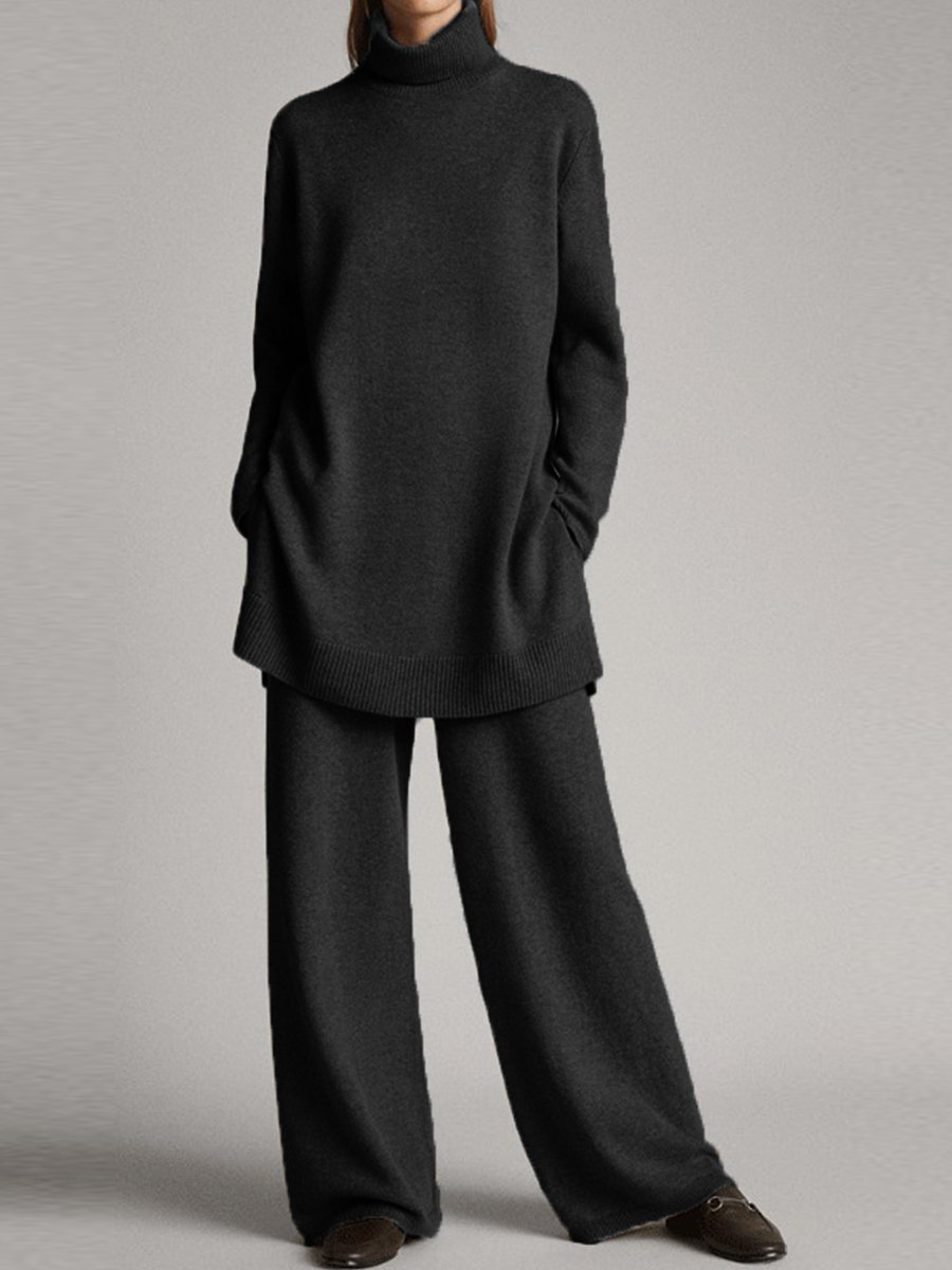 Conjunto de punto para mujer de dos piezas con estilo relajado – ARYA