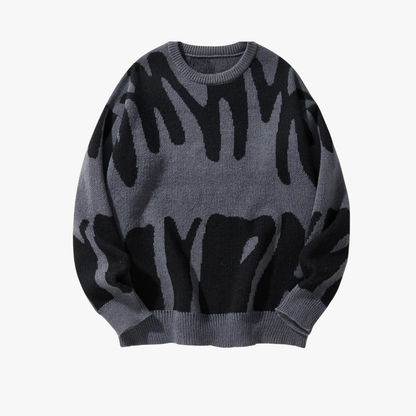 Suéter oversize con patrón gráfico para hombre – ISIDORE