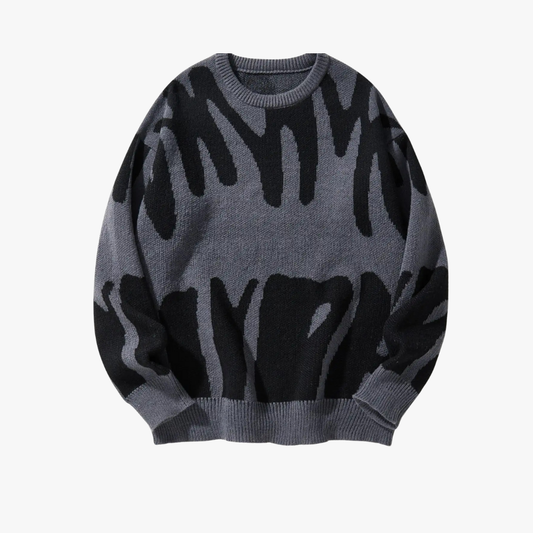 Suéter oversize con patrón gráfico para hombre – ISIDORE