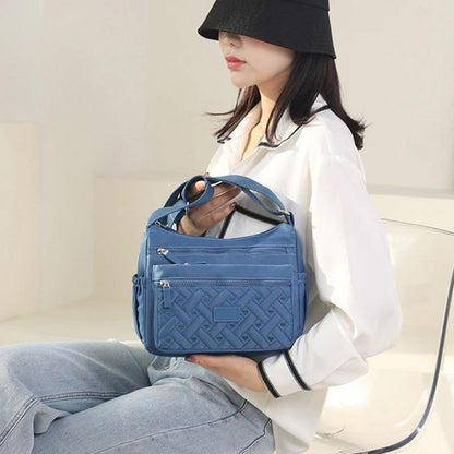 Bolso de hombro clásico y elegante con acabado lujoso – LUVINA