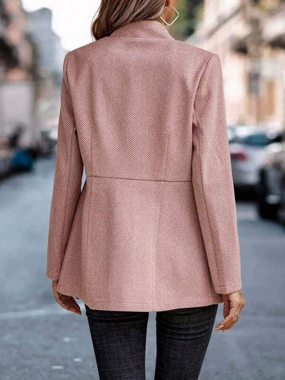 Blazer rosa entallada de estilo moderno para mujer – ROSÉA