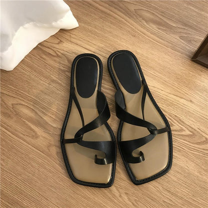 Tina - Sandalias de Verano con Anillo en el Dedo para Mujer para Exterior 2025