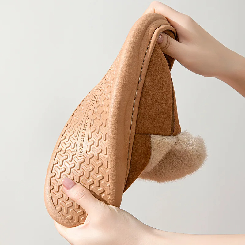LYSIA - Zapatillas ligeras para mujer con forro de piel sintética y suela antideslizante