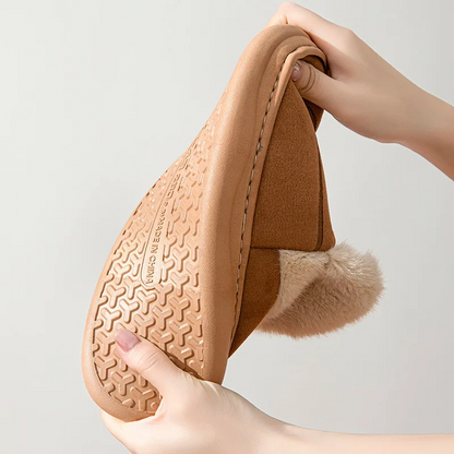 LYSIA - Zapatillas ligeras para mujer con forro de piel sintética y suela antideslizante