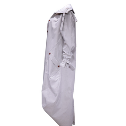 EVASIEL - Abrigo largo oversize con capucha para mujer