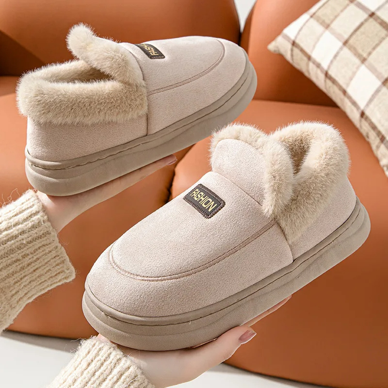 LYSIA - Zapatillas ligeras para mujer con forro de piel sintética y suela antideslizante