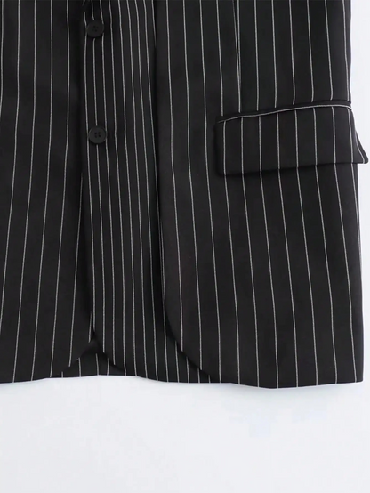 AINA - Blazer formal con rayas para mujer, perfecto para el aspecto de oficina