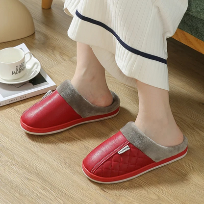 LYARA - Zapatillas de casa para mujer con punta redonda y suela antideslizante