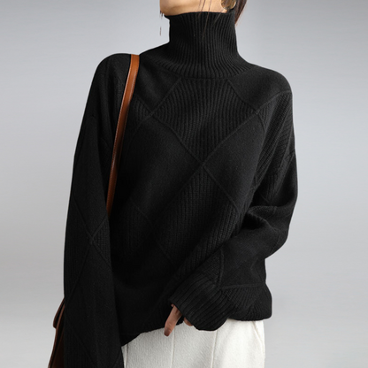 LEONIE - Suéter con cuello alto para mujer