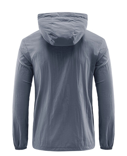 CAEL - Chaqueta impermeable y cortaviento con capucha para hombre