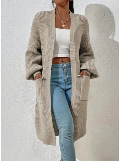 LOUIESE - Chaqueta de punto de ajuste casual para mujeres