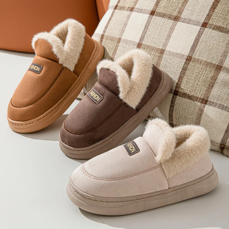 LYSIA - Zapatillas ligeras para mujer con forro de piel sintética y suela antideslizante