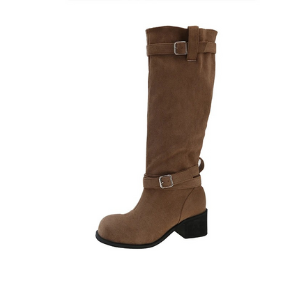 NADIA - Botas altas ligeras con tacón grueso para mujer