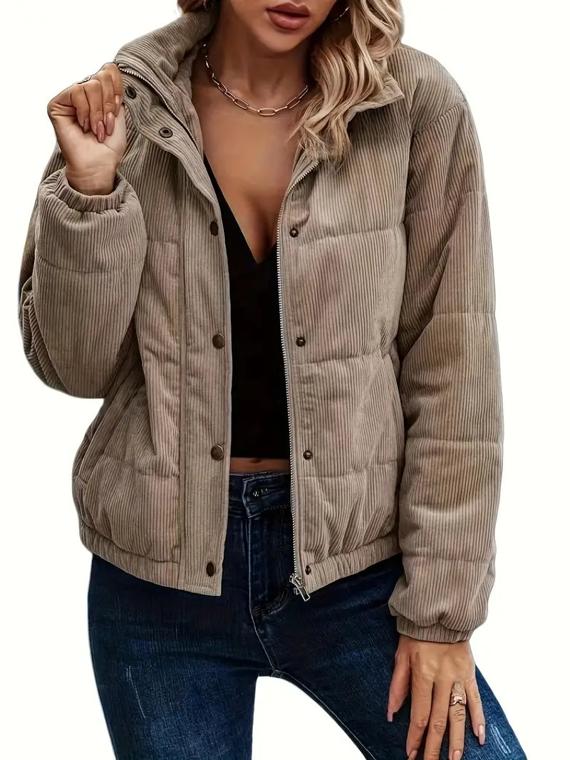 ALINA - Chaqueta acolchada con botones de presión para mujer
