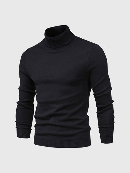 DAVARO – Jersey de hombre de cuello alto slim fit con diseño elegante