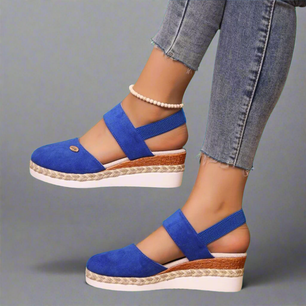 Sandalias de cuña con banda ancha para mujer – LORELEI